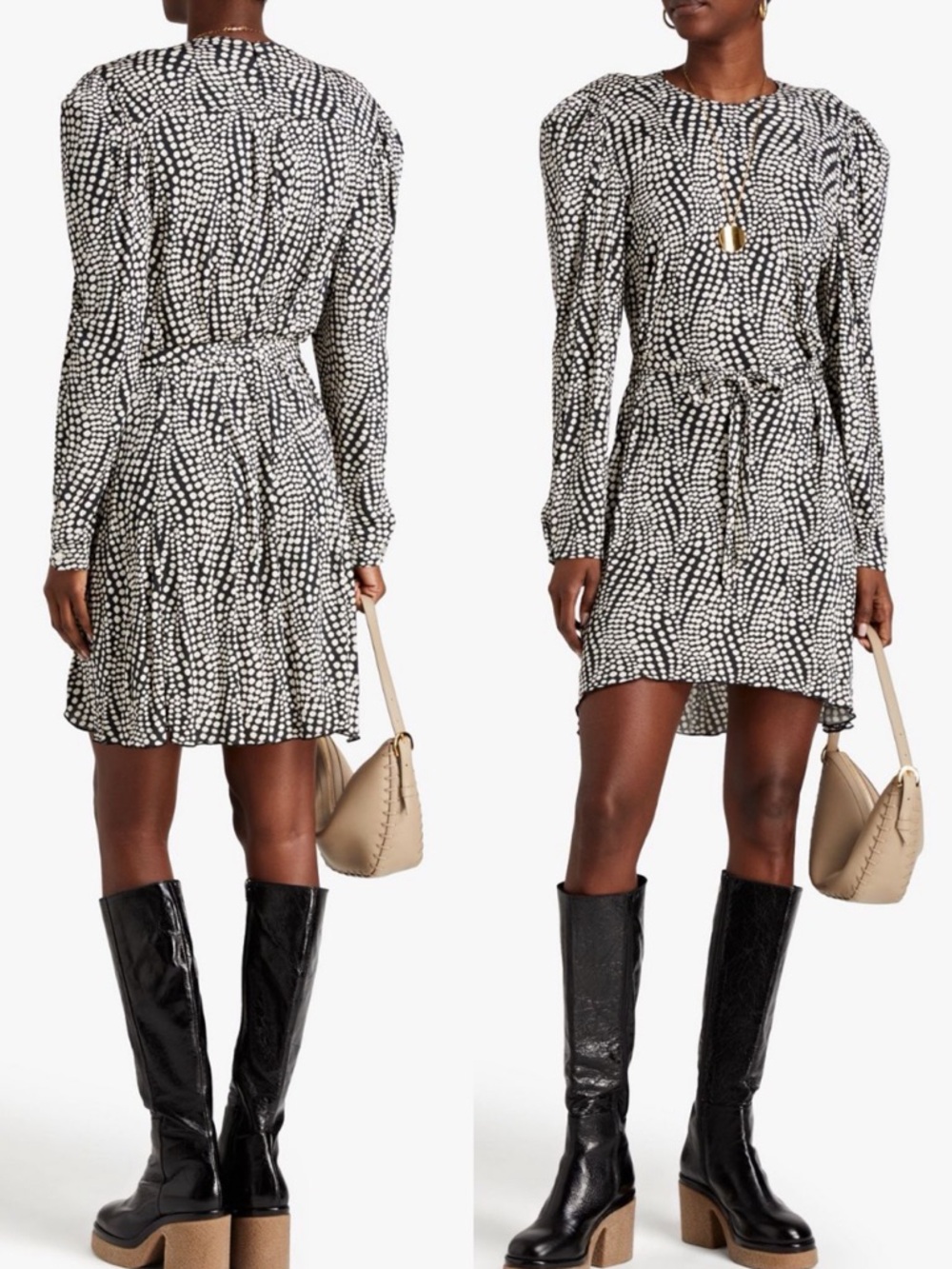 Isabel Marant Telen printed jersey mini dress Sz 38